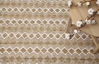 Alfombra de Yute Diseño Estampado Blanco 90x150 cm - Ambientes Mediterráneos y Nórdicos - Ecofriendly - Linea Paralela - details 1