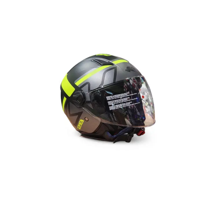 Casco Jet Kappa KV28 Join - Negro Titanio Fluor - 1