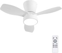Ventilador de techo con Luz LED Blanca 62 cm | Motor DC Silencioso 3 lordades | 3 temperaturas de Luz (3000K/4000K/6500K) Regulable | Remote Control y temporizador - details 0