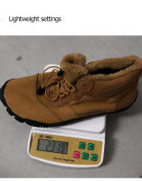 Botas De Algodón Para Hombres Impermeables Con Peluche Caliente Zapatos De Senderismo Antideslizantes Botas De Exterior Talla True - details 6