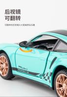 Modelo De Coche De Deportes Porsche 911 Turbo S a Escala 1:24 Con Sonido Y Luz Aleación De Metal Para Coleccionistas Y Regalo Para Niños - details 5