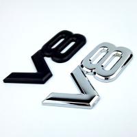 Emblema De Side Badge Para Coche 3D Metálico Negro Cromado V8 Adhesivo Para VW Toyota Honda Jeep Land Rover Accesorios De Coche - details 0