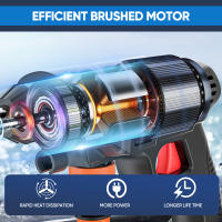 21V Cordless High Pressure Lithium Car Wash Water Gun 50-70Bar 30000mAh range 10m Jet Multi-Purpose Nozzle Car Yard Cleaner - details 1