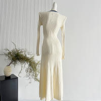 Vestido Largo De Maxi Lujo YUOOMUOO Para Mujer Moda Invierno Con Bordado De Letras Y Mangas Largas Estilo Y2K A-Line Notched - details 2