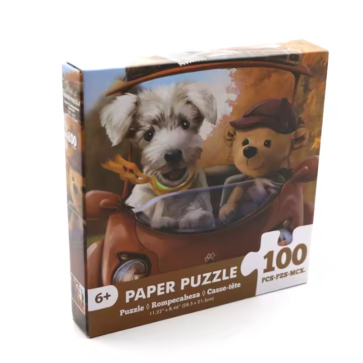 Rompecabezas De Papel 100 Piezas Con Dibujos De Animales De Peluche Juguete Educativo Para Desestresamiento Regalo Para Niños Y Adultos - 1