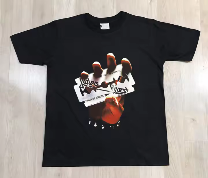 Camiseta De Algodón British Popular Judas Priest Para Hombre Estilo Casual Con Cuello Redondo Y Mangas Cortas Tallas Grandes - 1