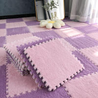Alfombra De Juego Para Bebés De Peluche Suave Interlocking Para Invierno Alfombra De Esponja Para Habitación Y Sala De Estar De Niños Tamaño 30x30cm - details 0