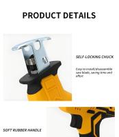 Sábanas Reciprocantes Eléctricas Sin Cable Dewalt 20V Brushless 2800RPM Herramienta Multifuncional Para Corte De Metal Madera Tubo - details 9