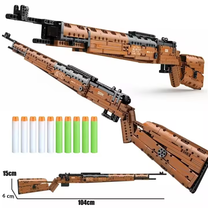Bloques De Construcción De Rifle De Snipe KAR-98 WW2 Serie 1082pcs Juguetes Educativos Para Niños Modelos Militares Regalos Para Niños Y Adolescentes - 1