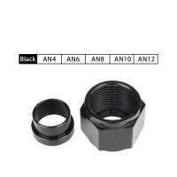 Adaptador De Tubo Recto AN4 AN6 AN8 AN10 AN12 Aluminio Anodizado Negro Universal Para Suministro De Combustible Y Tratamiento - details 0