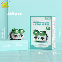 Mini Bloques De Construcción Micro Panda HUIQIBAO Modelo Diamante 3D Juguetes De Ciudad Para Niños Regalo Animal Bricks DIY - details 2