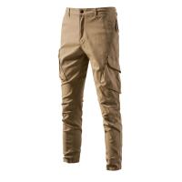 Nuevos pantalones casuales de algodón para hombres de primavera, pantalones de color sólido con múltiples bolsillos versátiles de negocios transpirables para hombres - details 2