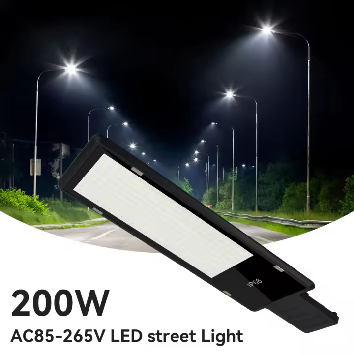Lámpara De Calle LED Potente 200W IP65 Impermeable Con 216 LEDs Luz Exterior De Jardín Alta Brillo AC85-AC265V Instalación Auto-Contenida - 1