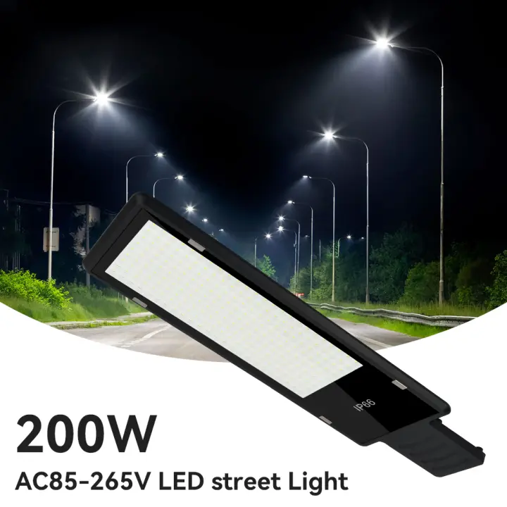 Lámpara De Calle LED Potente 200W IP65 Impermeable Con 216 LEDs Luz Exterior De Jardín Alta Brillo AC85-AC265V Instalación Auto-Contenida - 1