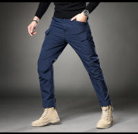 Pantalones Tácticos Caqui Para Hombre Con 4 Bolsillos Y Cintura Elástica Pantalones De Trabajo Militares Para Acampar Y Senderismo - details 14