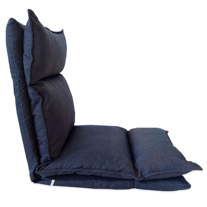 Rebecca Futon Sillón Yoga Furniture Azul Jeans Metal Poliéster Reclinable 70x56x70 - 1