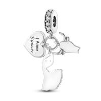 Encanto De Colgante De Árbol De Familia Platinado En Plata Para Pulsera De Bangle Y Collar DIY Regalo Con Doble Vuelo Aéreo - details 233