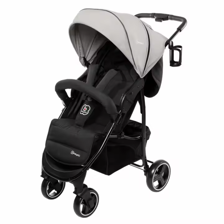 Carrinho De Passeio babyGO Basket Grey Melange - 1
