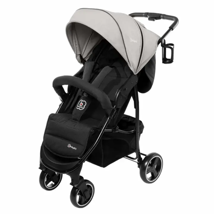 Carrinho De Passeio babyGO Basket Grey Melange - 1