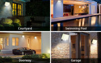 Lámpara Solar Exterior Con Sensor De Movimiento 348LED Luz De Seguridad Impermeable Para Jardín Y Garage Potente Spot Solar Incluido - details 7