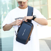 Bolso De Hombro Para Hombre Con USB Multifuncional Antirrobo Cruzado Viaje Sling Bolsa De Pecho Estilo Casual Tote Unisex - details 6
