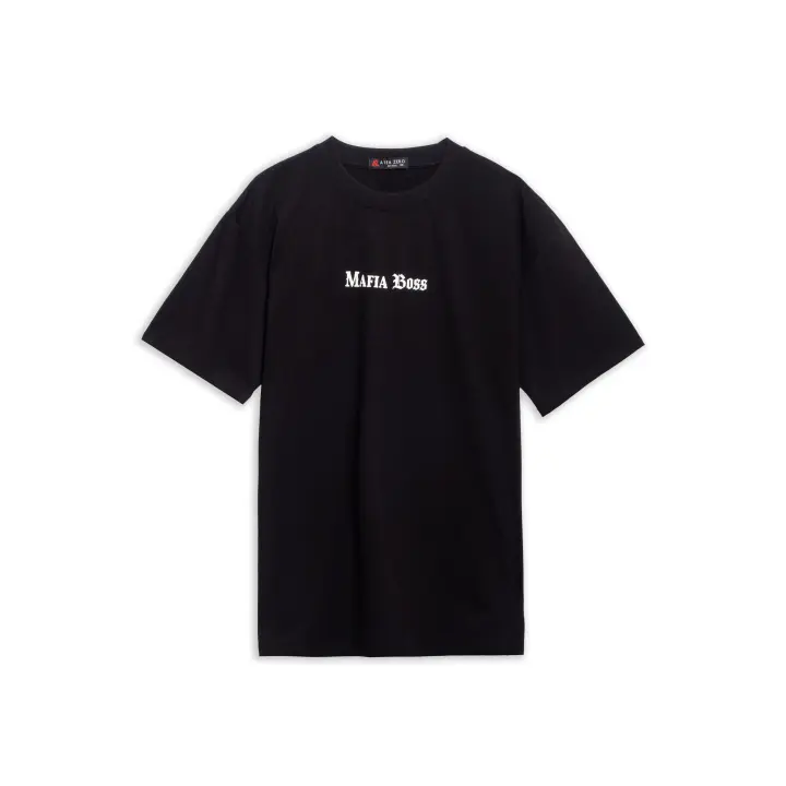Camiseta Area Zero Negra Mafia Boss Oversized Tee - 1