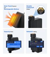 KEMEK Timer De Riego Inteligente Con Solar Powered Wifi Programable Para Sistema De Riego Automático Inlet De Latón Para Jardín Y Huerto - details 1