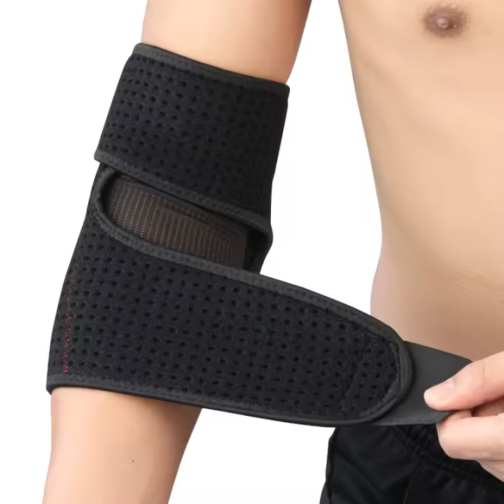 1PCS Manguito De Apoyo Para Codo Deportivo Transpirable Protección De Codo Ajustable Para Baloncesto Voleibol Gimnasio Seguridad De La Mano - 1