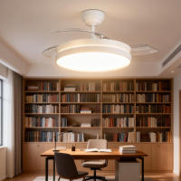 Ventilador de Techo Retráctil con Luz LED 72W CCT Regulable, Motor DC Silencioso de 6 Velocidades, Control Remoto, Ø1070mm – Ventilador de Techo Moderno para Salón, Dormitorio, Oficina ostark-LEDUNI - details 14