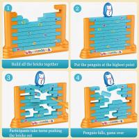 Juego De Mesa Penguin Para Dos Jugadores Juguete Montessori De Construcción Y Empujar Muros Para Interacción Padre-Hijo Regalo Para Niños - details 3