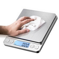 Báscula Digital De Cocina 3000g/0.1g Recargable Por USB Con 2 Platos Mini Báscula De Alimentos Para El Hogar Y Joyería Con Pantalla LCD - details 2