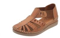 48 Horas Sandalias de piel beige  suave, tipo pescador, cierre de elásticos, planta acolchada, suela ligera y resistente - details 0