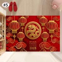 Vikama Alfombra De Entrada Roja Para Año Nuevo Serpiente Alfombra De Cocina Y Dormitorio Antideslizante De Velours Cristal Decoración Para El Hogar - details 9