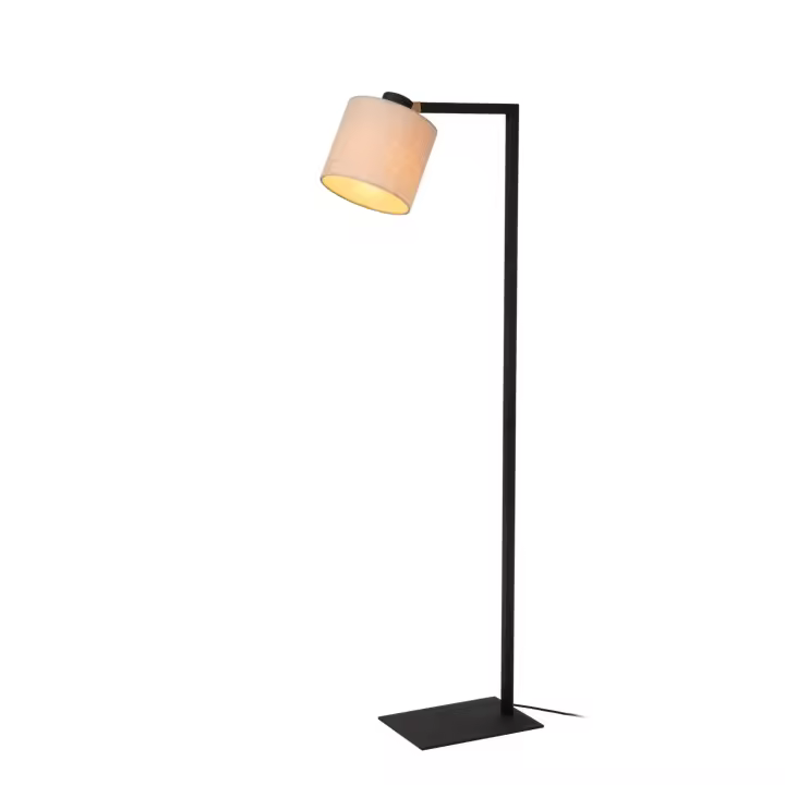 Lucide LESLEY - Lámpara de suelo - 1xE27 - Negro - 1