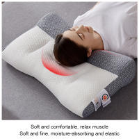Almohada de Memoria Ortopédica de Algodón Rebote Lento Forma Ergonómica Relaja el Cuello - details 7