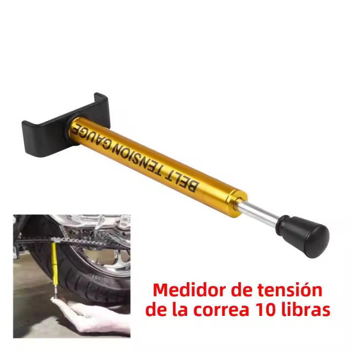 Herramienta De Medición De Tensión De Cinta Para Motocicletas Ajuste De Rueda De Tensión De Cinta De 10 Libras Compatible Con Modelos De Empuje De Cinta Reemplazo Servicio - 1