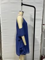 Vestido De Verano Para Mujer 2025 Elegante Con Cuello En V Y Manga Corta Vestido De Chiffon A-Line De Rodilla Casual - details 12