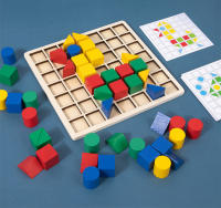 Juguetes Educativos Montessori Para Niños Bloques Creativos De Madera Juego De Inteligencia Con Colores Y Formas Aprendizaje Temprano - details 2