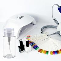 Botella De Pumpeador De 100ml Con Tapa De Punto 3 Pack Transparente Para Remover Esmalte De Uñas Alcohol Maquillaje - details 3