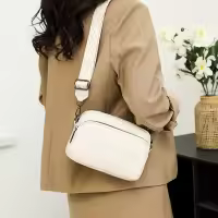 Bolso cruzado de piel auténtica para mujer, bandolera de diseñador de lujo, Color sólido, 100%, 2023 - details 10