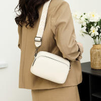 Bolso cruzado de piel auténtica para mujer, bandolera de diseñador de lujo, Color sólido, 100%, 2023 - details 10
