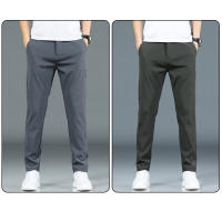 Pantalones Casuales Para Hombre Mingyu Verano Cintura Media Ajustados Elasticidad Negro Verde Gris Ligero Talla 28-38 - details 4