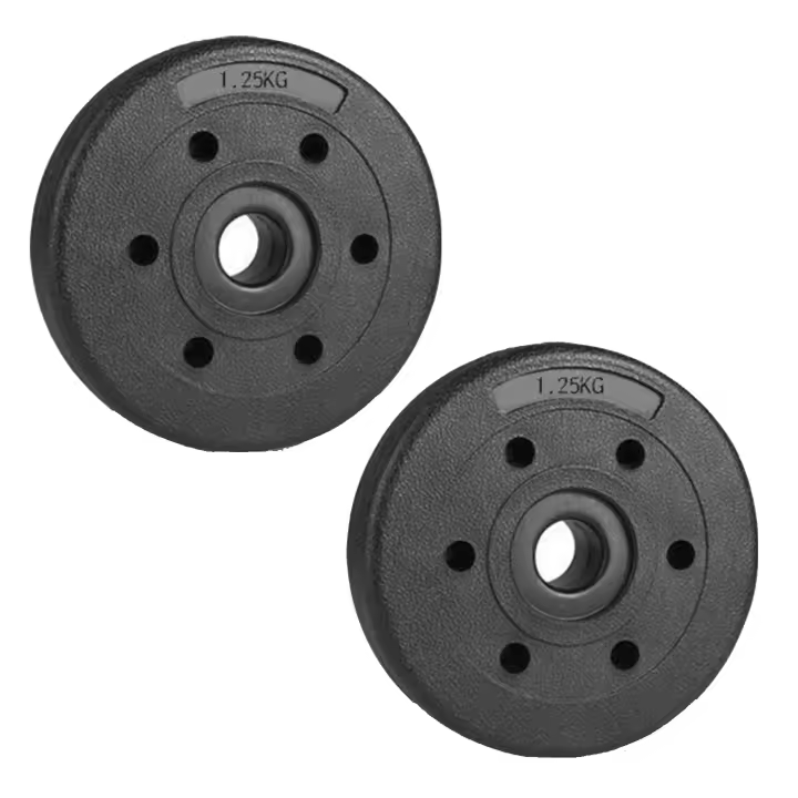 Riscko Pack 2 Discos Pesas 1,25Kg Barra 2,5cm | Rendimiento Optimizado - 1