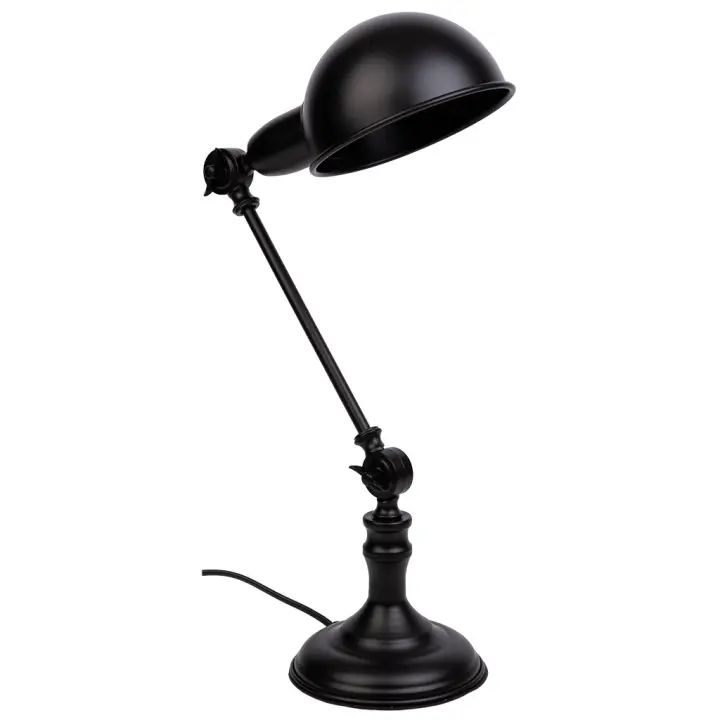 WANDERLUST DECO Lámpara Flexo de Mesa de Metal Negro 23x15x50h Cm - Ideal para Espacios Pequeños - 1