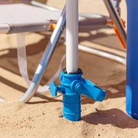 Sombrilla playa antiviento 180 cm o 200 cm, Max Air, marinera, forma octogonal, protección UV50 y revestimiento plateado, 8 varillas fibra de vidrio, mástil inclinable Ø28/32 mm, incluye funda con asa, con ventilación superior - details 0