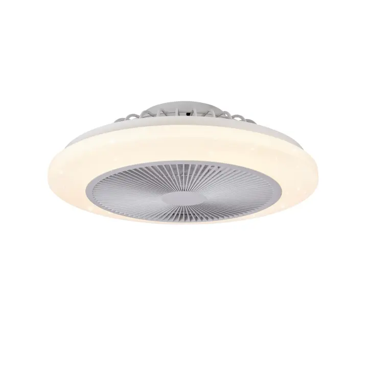 DUPI Ventilador de Techo LED RGB SLIM  – Motor DC Silencioso, 6 Velocidades, Luz Regulable, Mando y Aspas Reversibles Ø55cm - 1