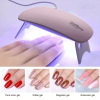 Lámpara De Secado De Uñas Mini USB Con Interfaz De Doble Uso Lámpara De Pastelillo Plegable Para Uñas LED Material PP - details 8