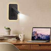 Lámpara De Pared Moderna Recargable Iluminación Para Lectura En La Habitación Decoración Para El Salón Spot De Pared LED Con Soporte De Aluminio Negro Y Blanco - details 17