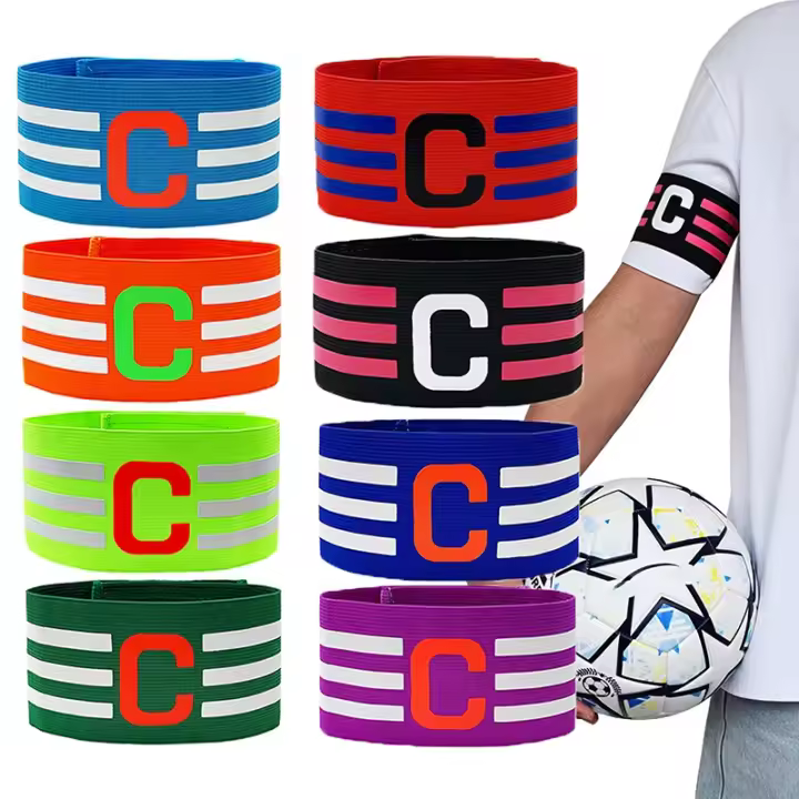 Armband De Capitán De Fútbol Ajustable Con Cierre De Toque Brazalete Líder Competición Para Jugador De Fútbol - 1