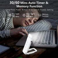 Luz De Lectura Clip-on Recargable Por USB Con Timer Y 3 Colores 5 Niveles De Brillo Luz Nocturna Con Marcapáginas Para Libros - details 1